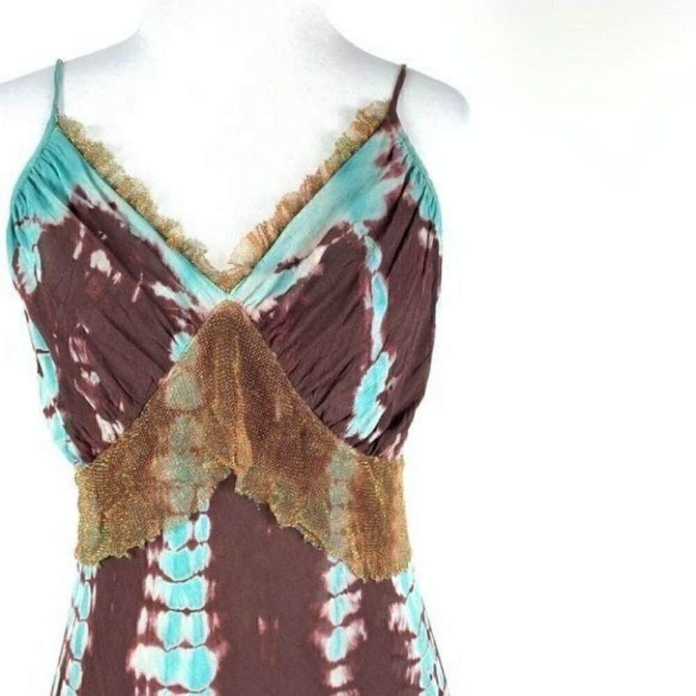 Temptation dress size S tie dye handkerchief hem Y2k mermaid vintage - Picture 2 of 9
